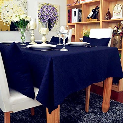 Luxbody(TM) New Soild Color Linen Tablecloths for Wedding Rectangle Table Cover Home Decor Table Cloth 5 Colors Home Textile