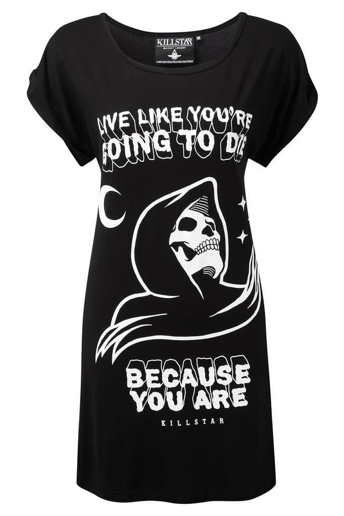 Killstar Gothic Occult Psychobilly Witch Grim Reaper Certain Death Tunic Dress