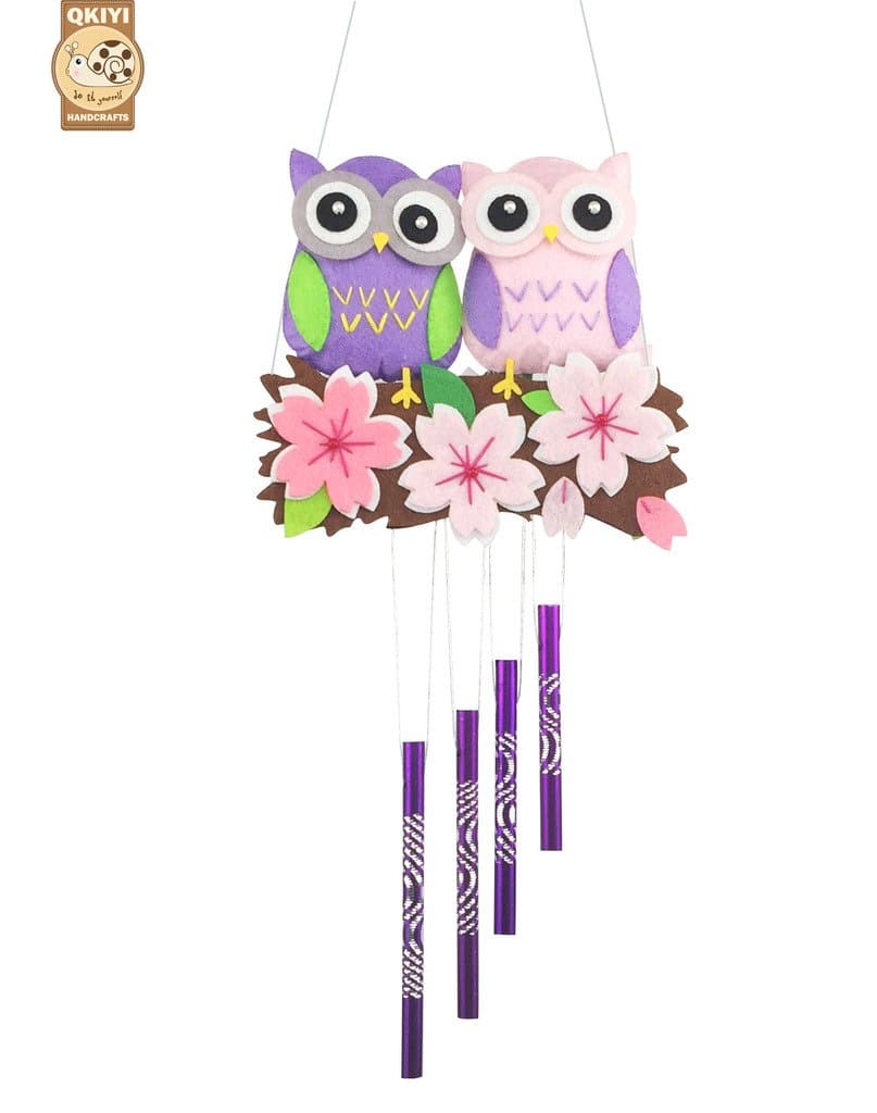 QKIYI Sewing Kit for Kids DIY Wind Chime Craft kit Felt Kits Toys