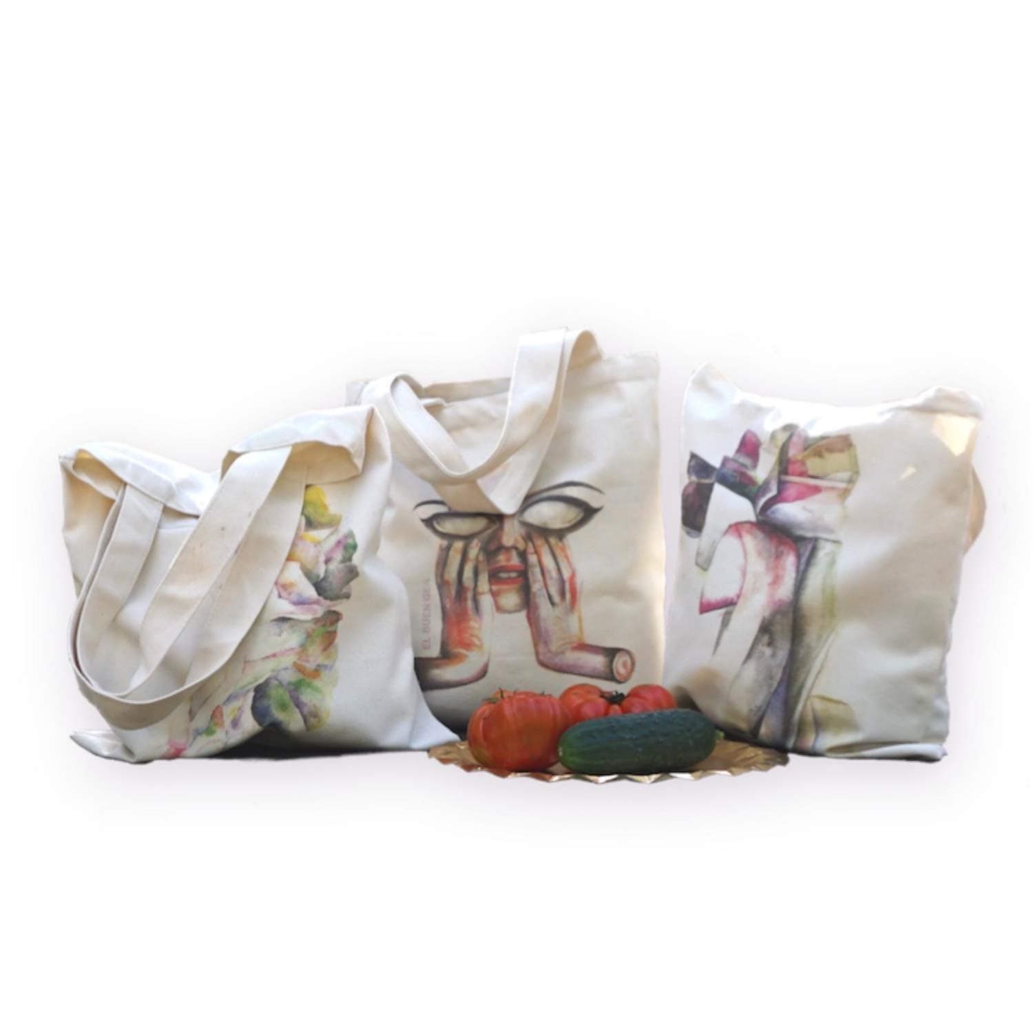 Library Tote Bag Medium Size 13.5''X 16'' Canvas Tote Bags Printed Labtop Canvas Bags 3 Park Shopping Bags Cotton with Unique Paintings by Young Artists Comfortable with Wide & Long Handles