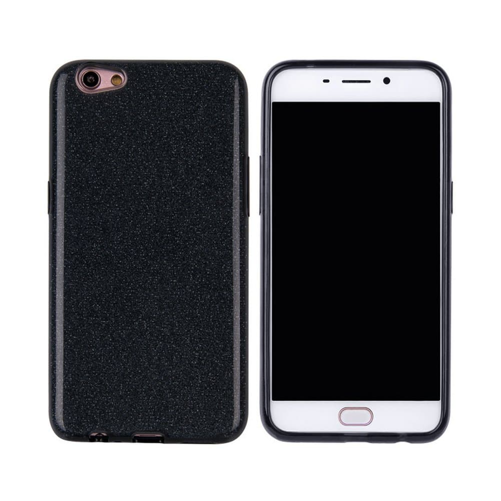 OPPO R9s Plus/F3 Plus Case, Vanqiang Flash Pink Mobile Phone Shell 3 In 1 Gradient Protective Cover TPU All-inclusive Soft Case for OPPO R9s Plus/F3 Plus - Black