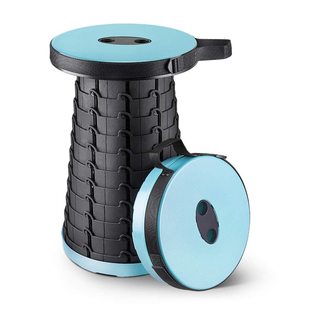 YSLP Portable Stool Folding Stool Adjustable Camping Stool Retractable Plastic Step Stool for Fishing Hiking BBQ Camping Gargening Picnics Foldable Stool for Kids Adult Peppermint Green