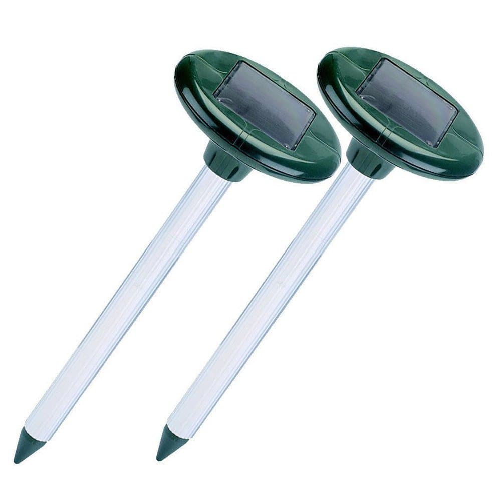 Stella Rae 2019 Upgraded (Pack of 2) Solar Mole Repeller Repel Moles and Mice Sonic Repeller Pest Control, Waterproof