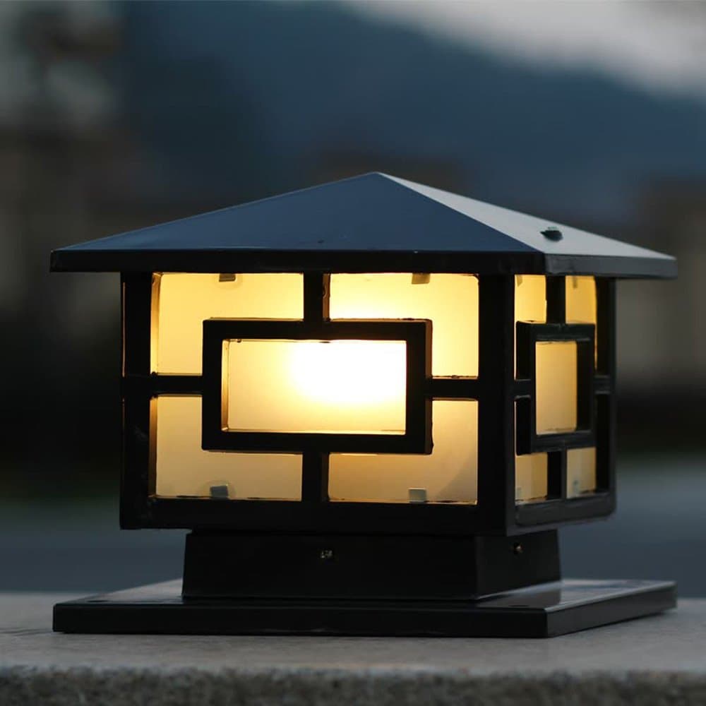 Neixy Outdoor Pillar Light Column Wall Headlight Unique Creative Square Design Waterproof Streetlight Landscape Wall Light Exterior European Fashion Villa Garden Entrance Pool Edge Wedding Post Light