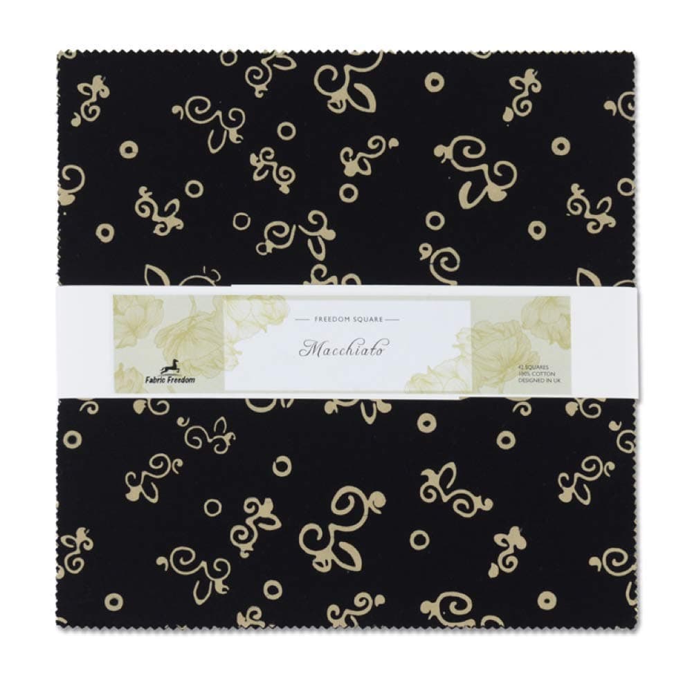 42 Pre Cut Batik Fabric Squares Bundle, Layer Cake Fabric for Quilting, Sewing, Crafts Macchiato Design - (10" W x 10" L)