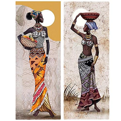 Jarhit 2 Set Needlework Diamond Painting Embroidery Full Round Drill Rhinestone Picture Home Decoration 20x50cm