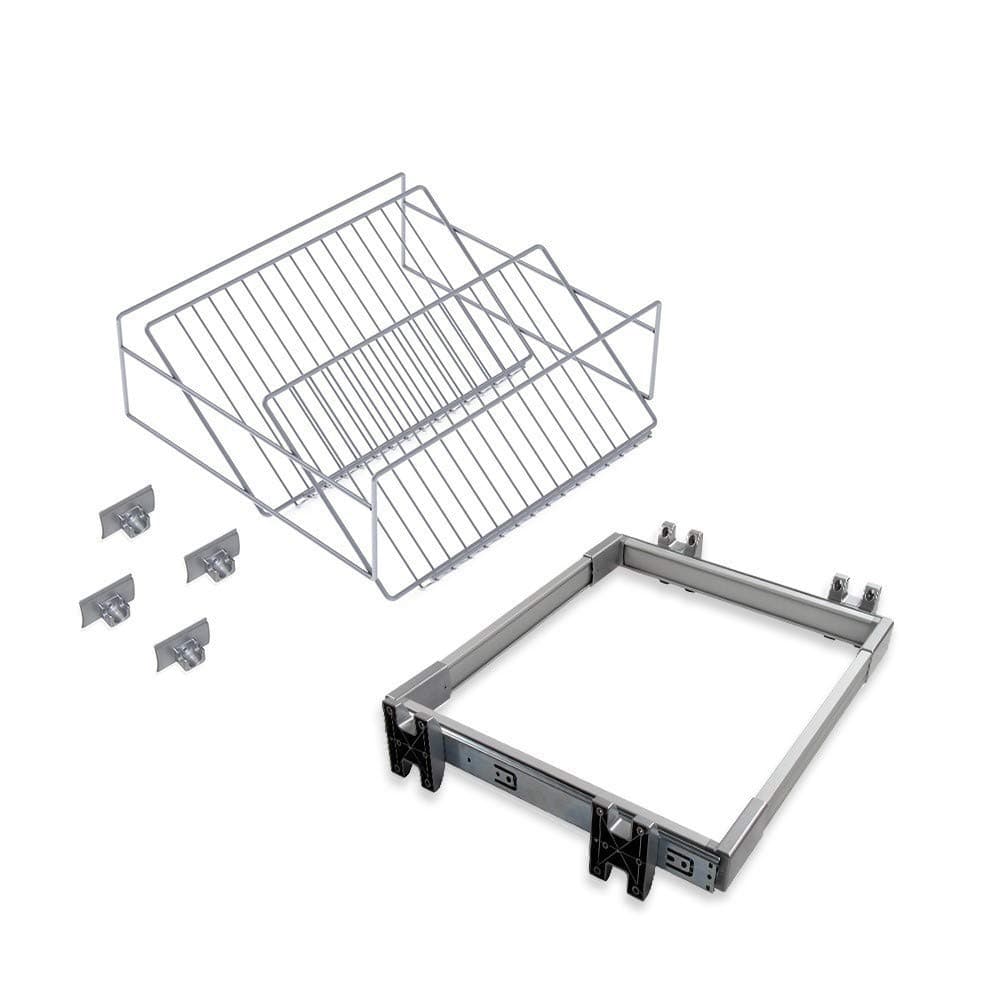 Keeper Emuca 900 mm Modular Slide and Shoe Rack Kit - Matt Anodised Finish