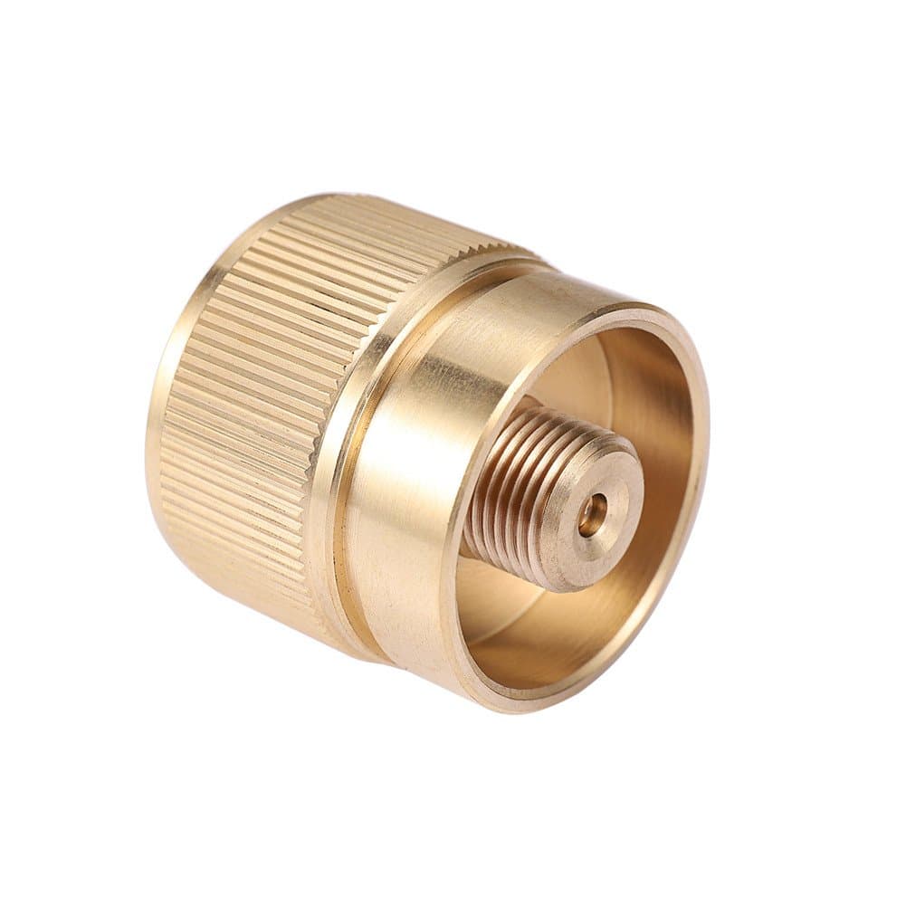 Kbrotech Camping Stove Adapter 1LB Propane Small Tank Input and a Lindal Valve EN417 Output Outdoor Cylinder LPG Canister Convert