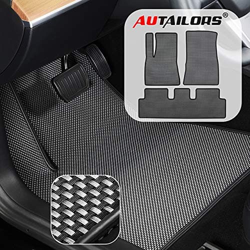 Tesla Model 3 Floor Mats 2017 2018 2019 2020- All Weather Floor Mats Waterproof Lightweight and Odorless Made in USA- 3pcs in Normal