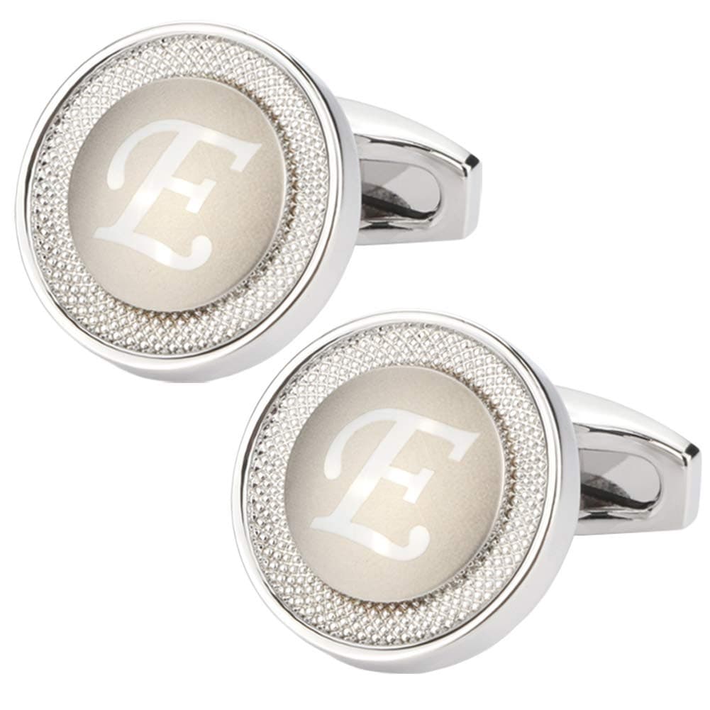 GWD Cufflinks for Men Shirt Premium Quality Personalized Initials Alphabet A-Z Gift Box