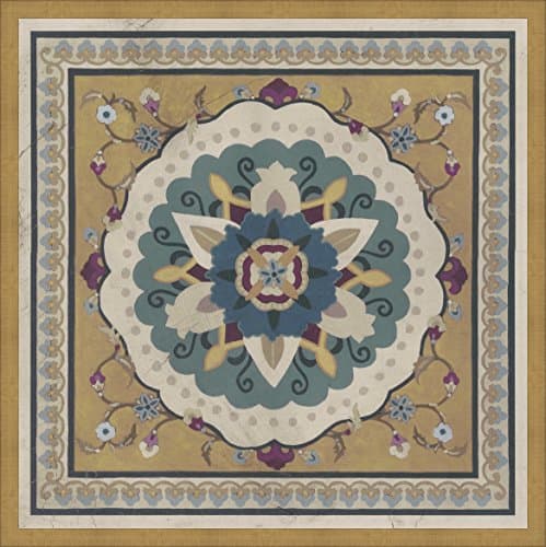 Watermark Collection Floral Bazaar Tile IV Framed Print