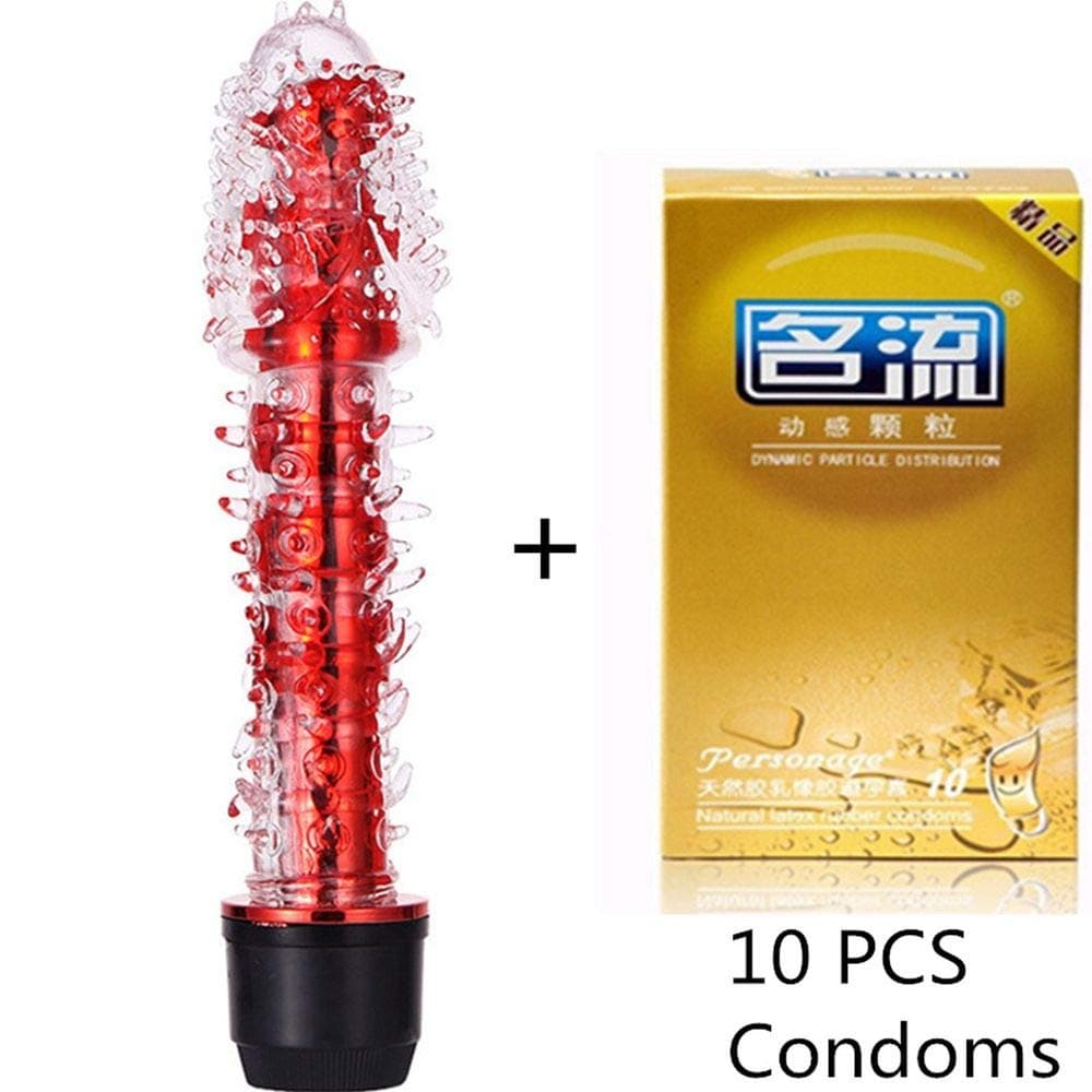 Ring Vibrato Tendrils & Thorns Powerful L Stimulator Multi-Speed AVVabrator Women Funny Toy,red