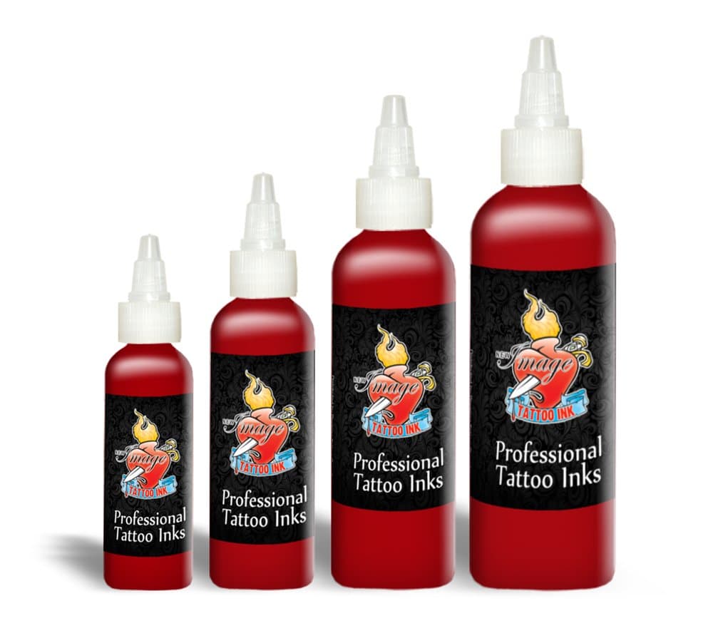 New Image Dark Red Professional Tattoo Ink (200ml Bottle)
