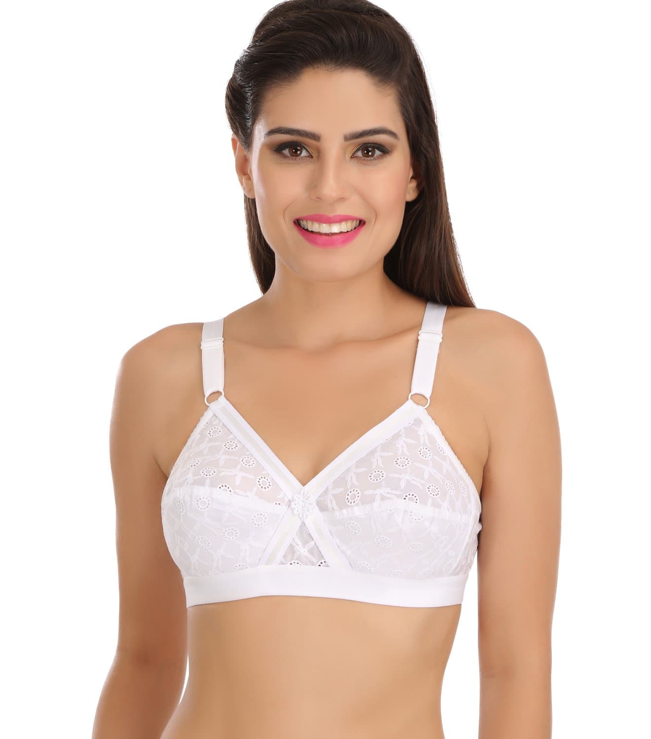 Sona Women's Fabric Chiken Everyday Plus Size Full Coverage Cotton Bra