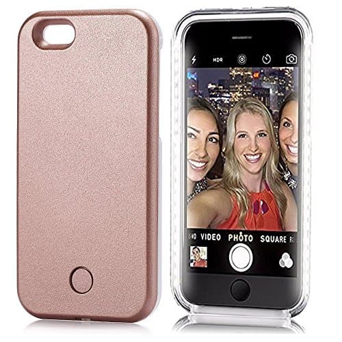 Neatday LED Lighted Selfie Phone Case for iPhone 6/6S Plus - Rose Gold