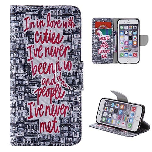 iphone 6s Case,6 Case,iphone 6 Case,leather Flip Credit Card Wallet Phone Case Magnetic Clasp for Apple iPhone 6 iPhone 6S