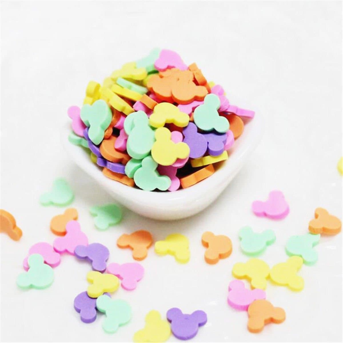 FidgetFidget 50g Polymer Clay Fake Candy Sweets Simulation Creamy Sprinkles Phone Shell Decor Mickey