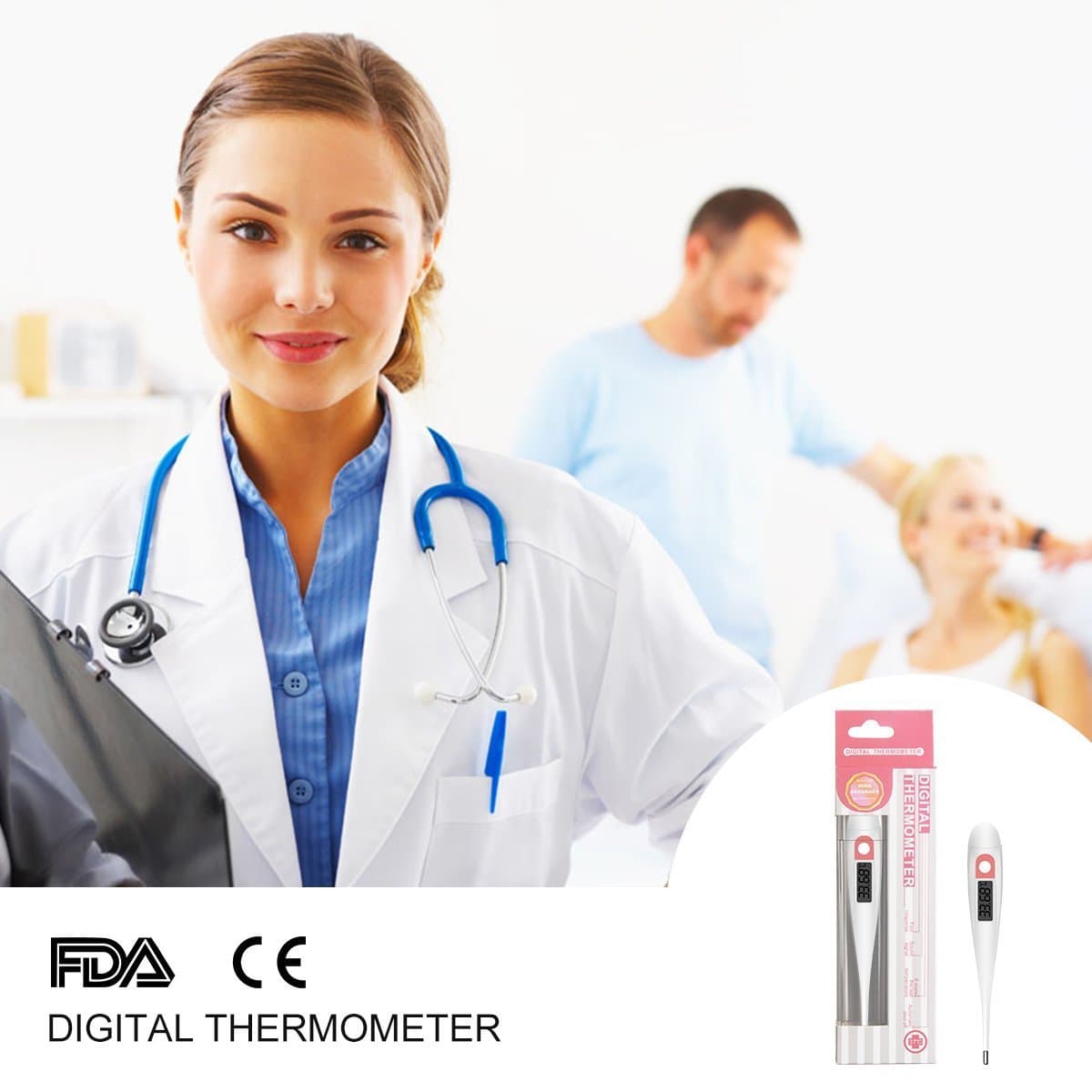 Digital bbt Basal Body Temperature Thermometer W/ Flexible Tip| Ideal For Oral/ Rectal/ Axillary/ Armpit/ Underarm FDA Approved Temperature| Clinical Detecting Fever For Infant/ Baby/ Children/Kids & Adults