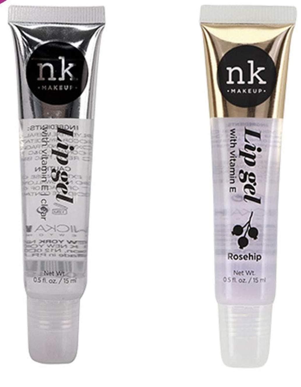 2 PACK!! NICKA K NEW YORK Clear Lip Gel with Vitamin E (Argan Oil & Rosehip)