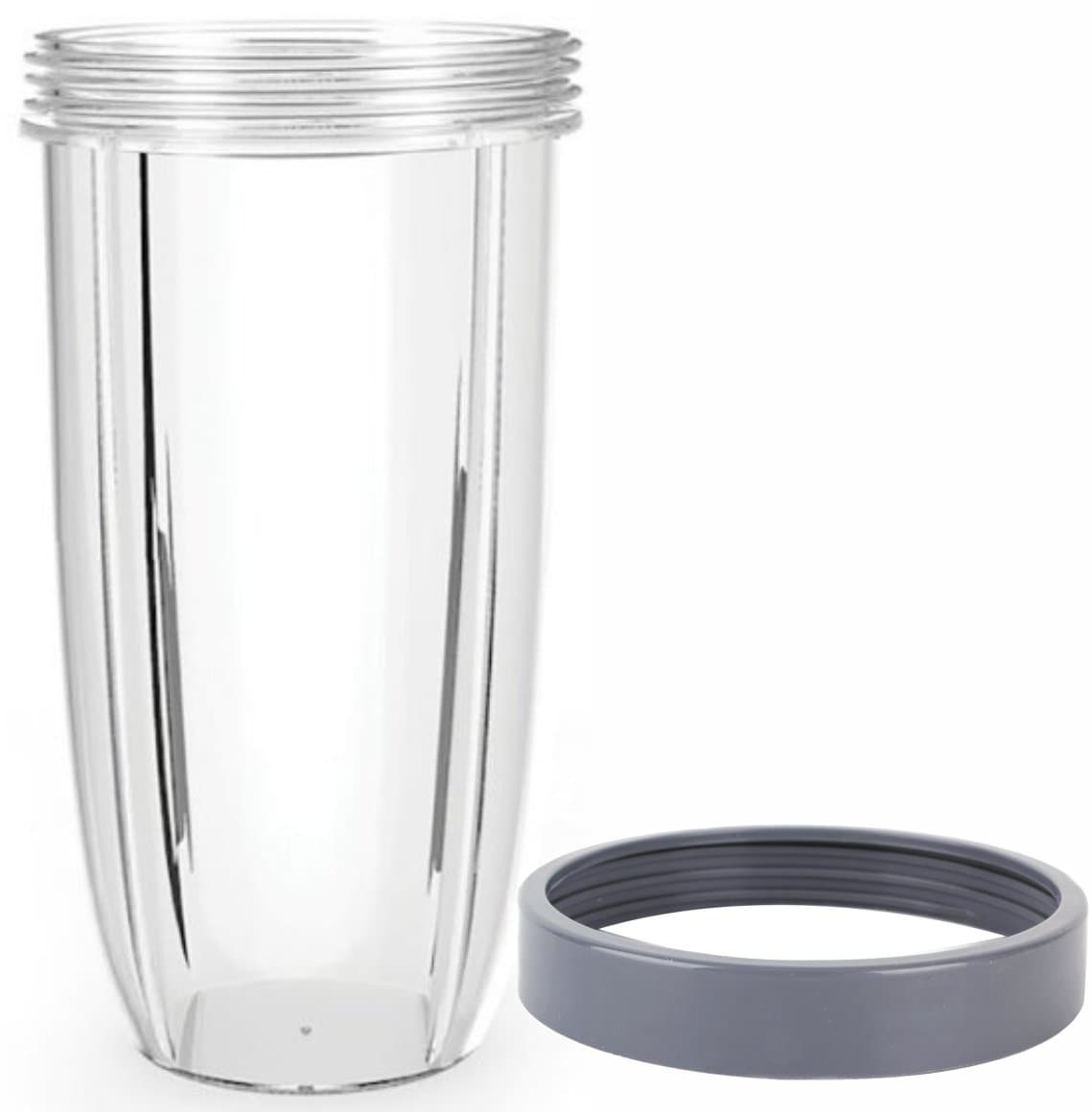 32oz Replacement Cup with Lip Ring for NutriBullet 600W and 900W Blenders by Preferred Parts