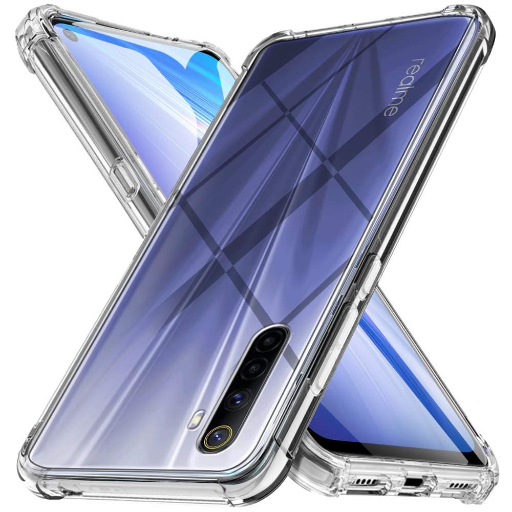 Fine Finet Case for Realme 6, Shock-Absorption Ultra Thin Crystal Clear Soft TPU Silicone Transparent Flexible Anti-scratch Bumper Protective Case Cover