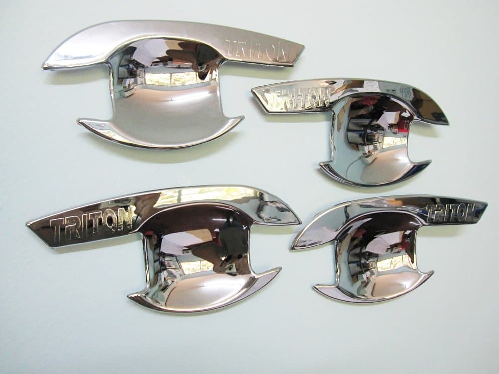 Chrome 4doors Handle Cover Insert Bowl Mitsubishi Triton L200 Animal Ml 2006-2012