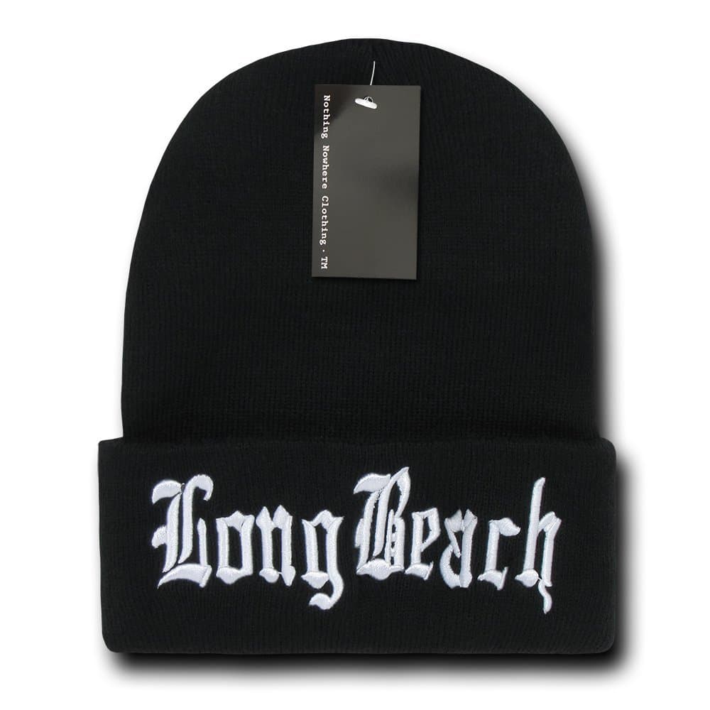 Nothing Nowhere Long Beach City Beanies