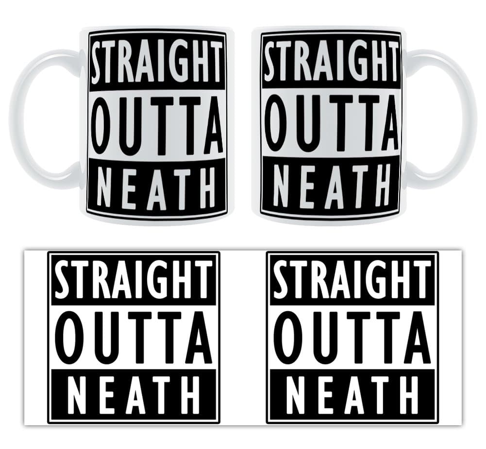 STRAIGHT OUTTA NEATH - Stylised Chunky Mug Gift