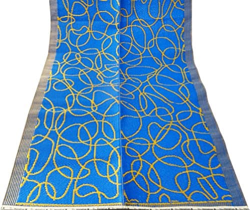 Decorative Place Mat Indian Handcrafted Material Abstract Printed Beach Mat Polypropylene Plastic Yoga Mat 6 X 4