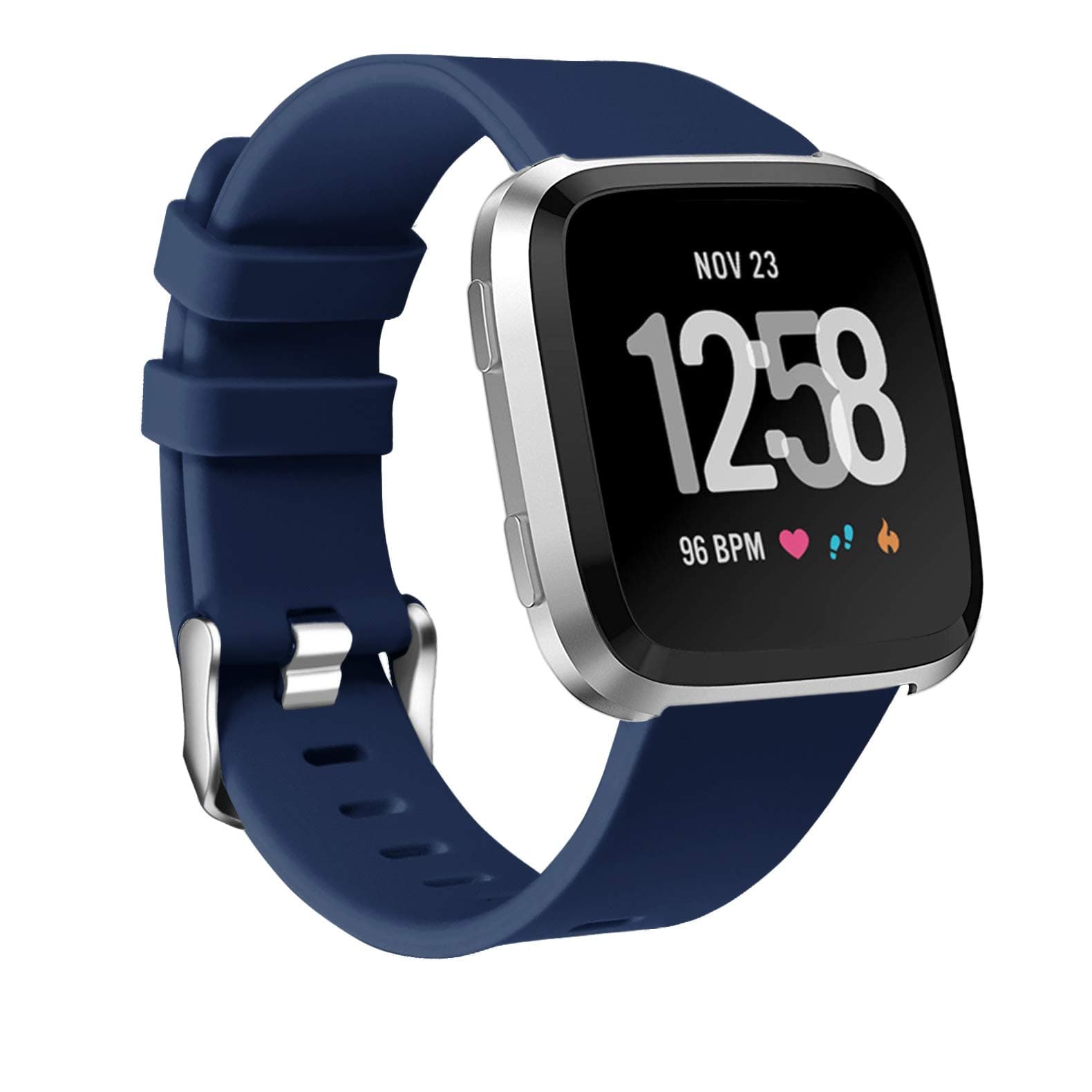 Keasy Replacement Bands Compatible for Fitbit Versa/Versa 2/Fitbit Versa Lite, Soft Silicone Strap Small Large for Women Men, Color Blue