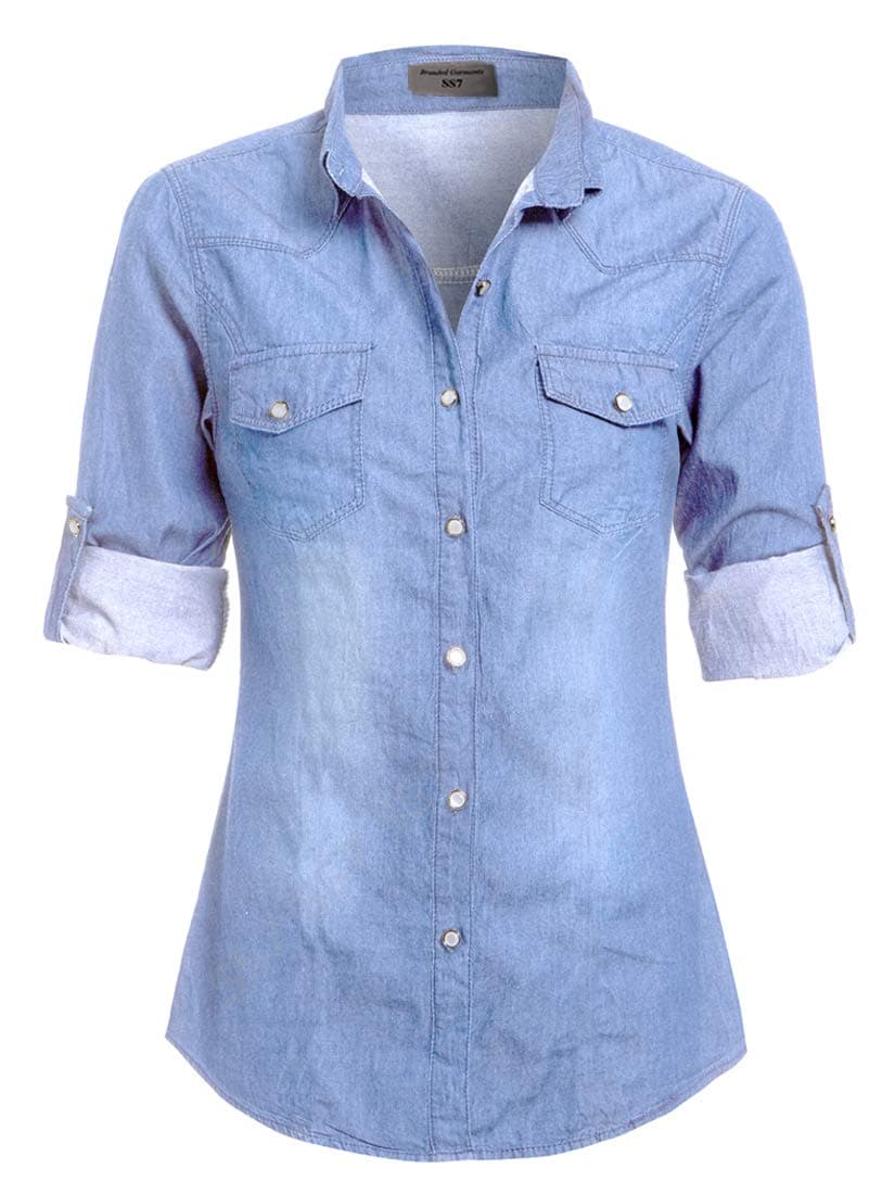 SS7 New Women's Denim Shirt, Plus Sizes 16-24