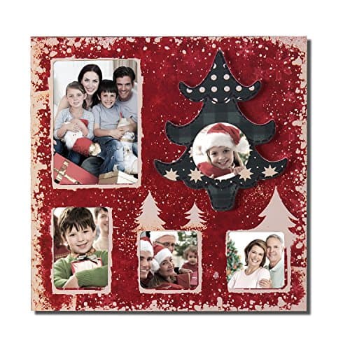 Red Wood Collage Picture Frame, 5 Opening, Various Sizes