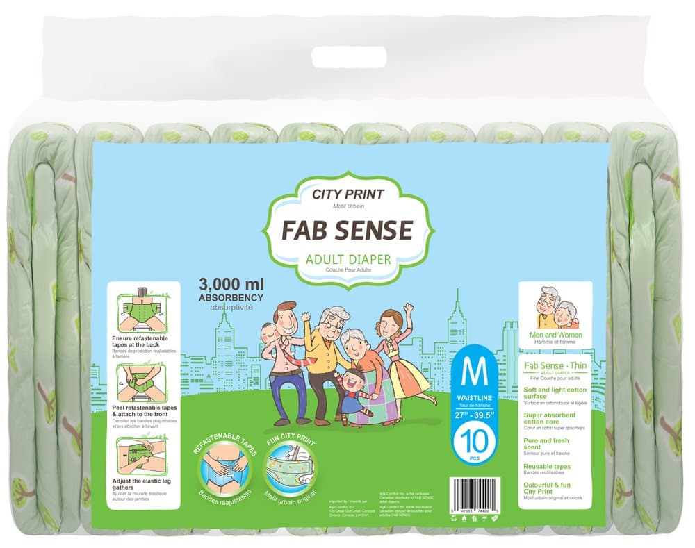 FAB SENSE City Print - Medium - Pack of 10