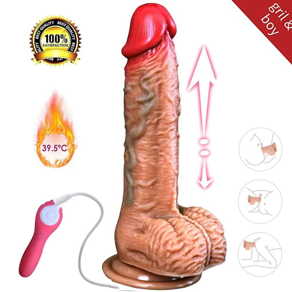 ZDXR8 Multiple Vibrat-ion Modes and Thrusting Levels Auto Machine Super Soft Silicone Material Women’s Tools with Strong Suction Cup Flesh Soft Silica Gel Material Tshirt