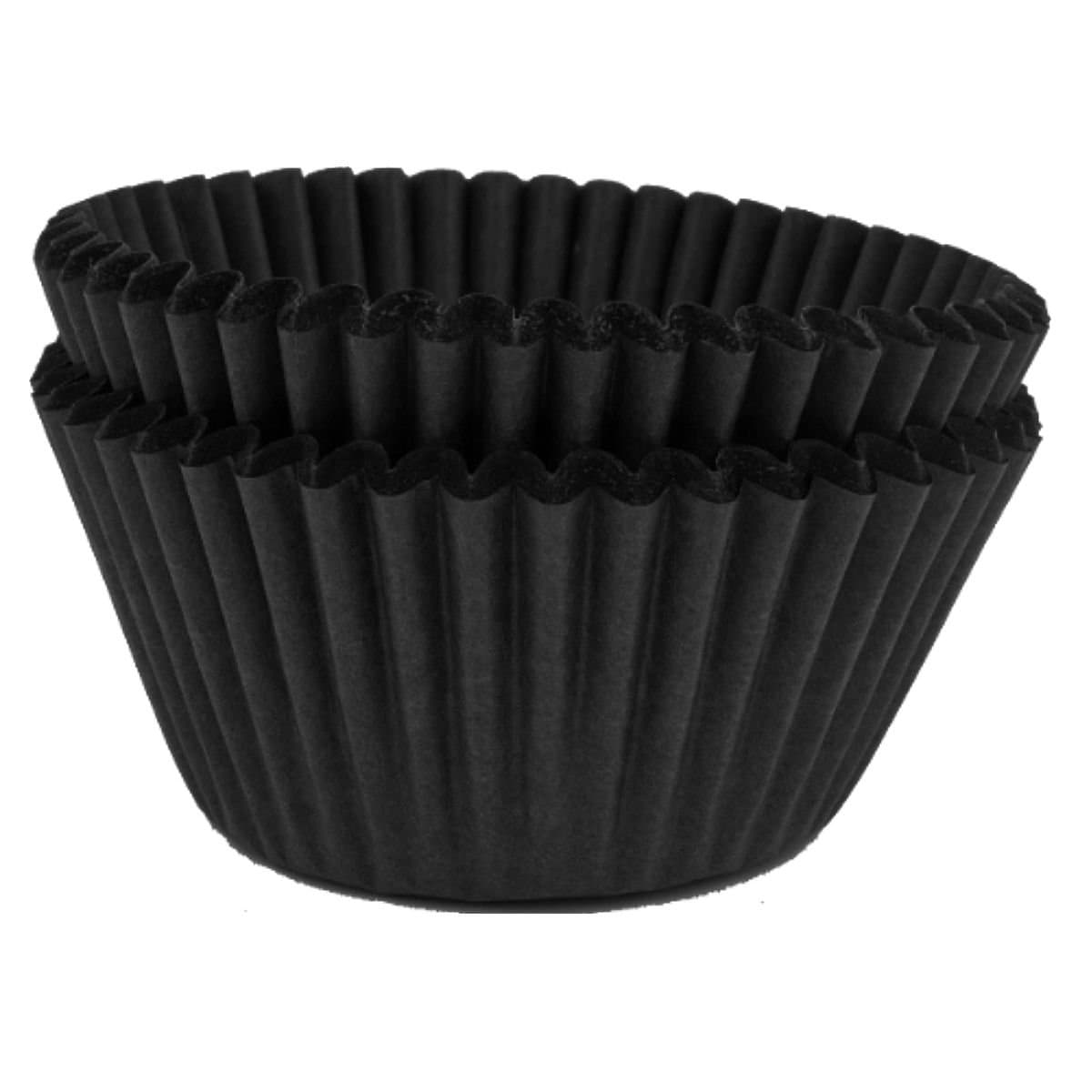 High Quality Paper Muffin, Cupcake Cases - Plain Black - Pack of 50