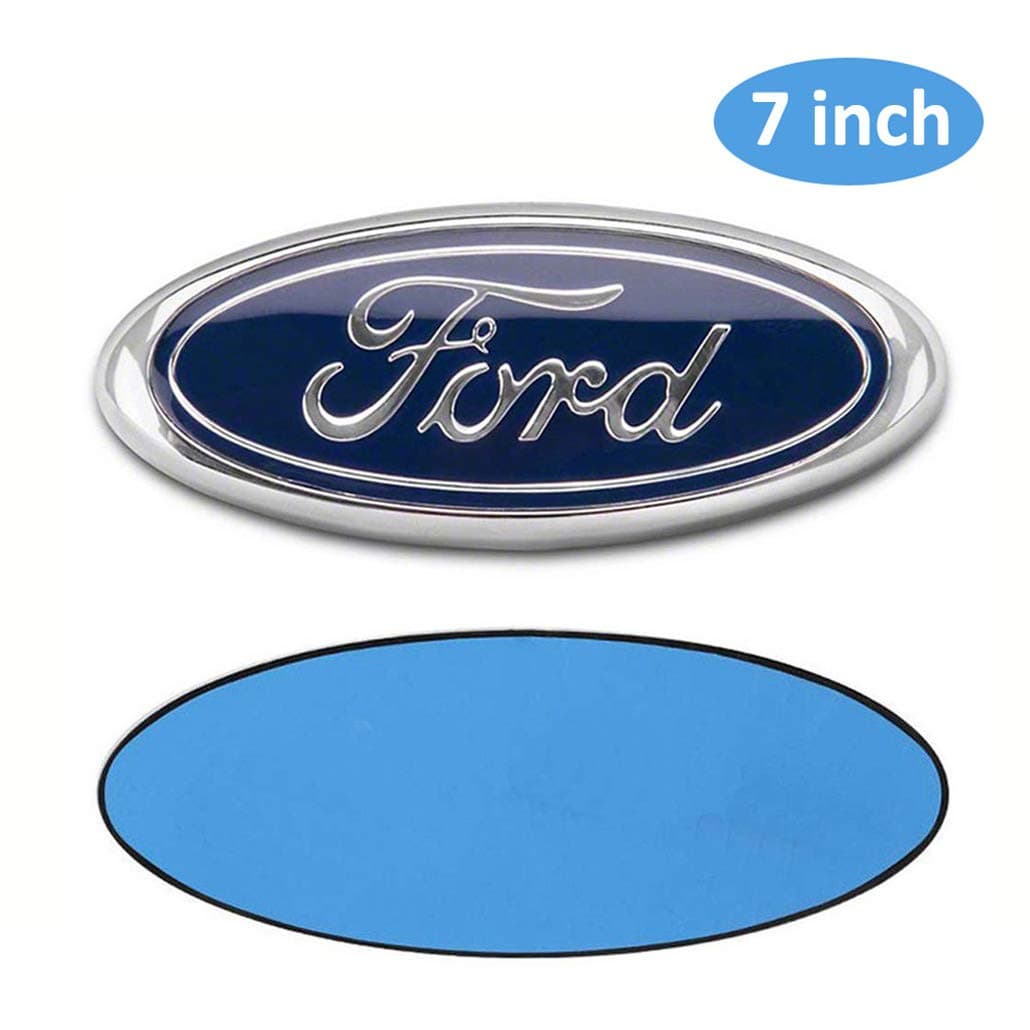 7inch Ford Emblem, Ford Front Grille Tailgate Emblem 3D Oval 3M Double Side Adhesive Tape Sticker Badge for Ford Escape Excursion Expedition Freestyle F-150 F-250 F350