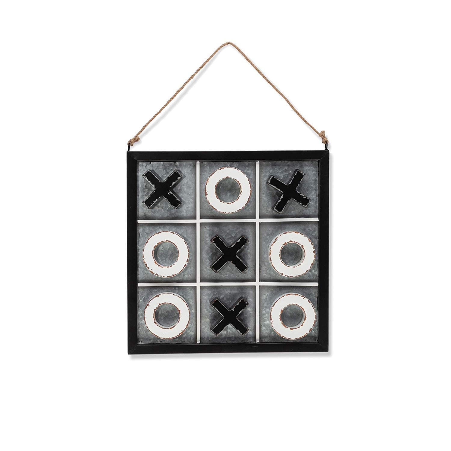 The Bridge Collection Rustic Metal Tic-Tac-Toe Board Wall Decor