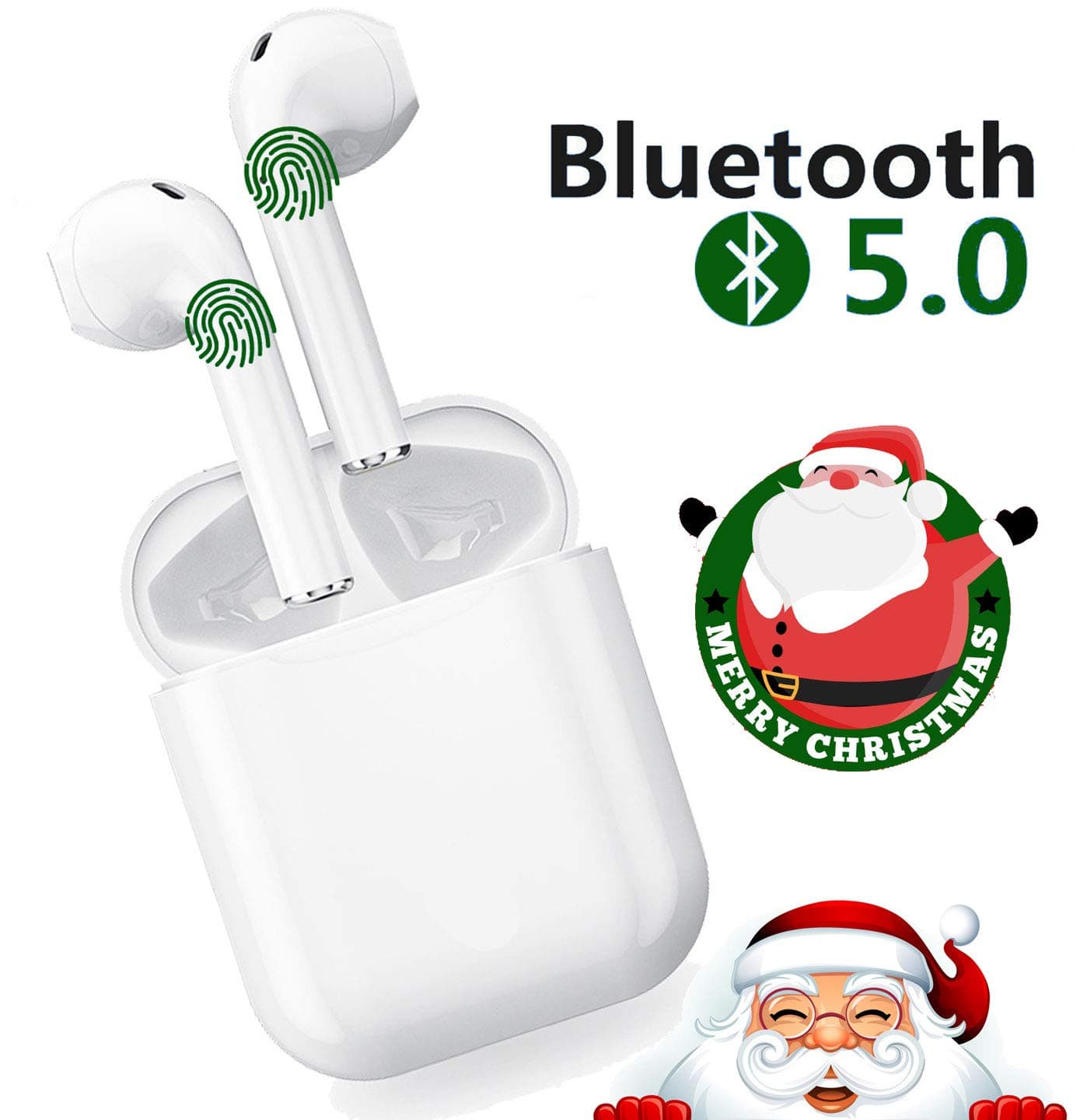 Bluetooth Headphones, Bluetooth 5.0 Wireless Sports Headset,with Touch-Control Pop-ups Auto Pairing Fast Charging,with IPX5 Waterproof,for iOS/Android/apple/Airpods,Best gift choice