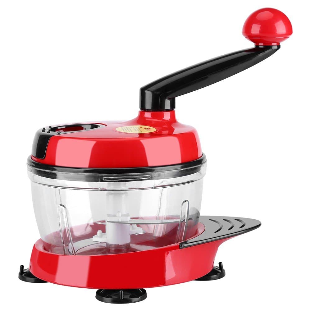 Kitchen Manual Food Processor Blender Food Chopper Mixer for Meat Fruits Vegetables Nuts Herbs Onions Garlic Tomatoes Red