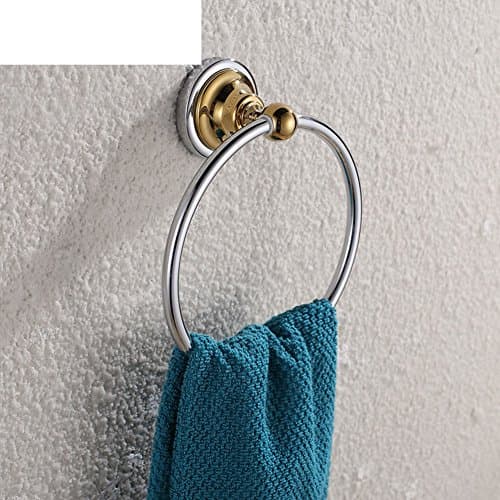 All-copper towel ring/Gold-plated bathroom towel hanging ring/Bathroom hardware accessories