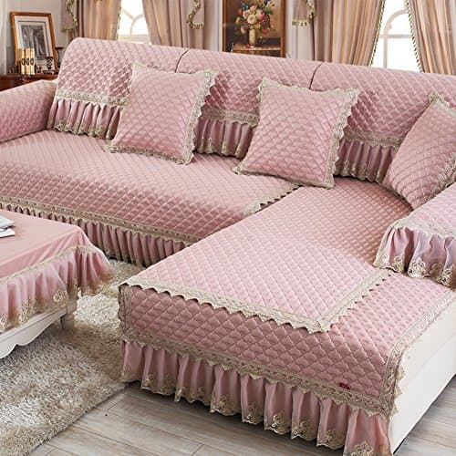 Jane continental luxury sofa cushions/Solid color classic sand-proof hair/ simple slip sofa modern towel-A 98x300cm(39x118inch)