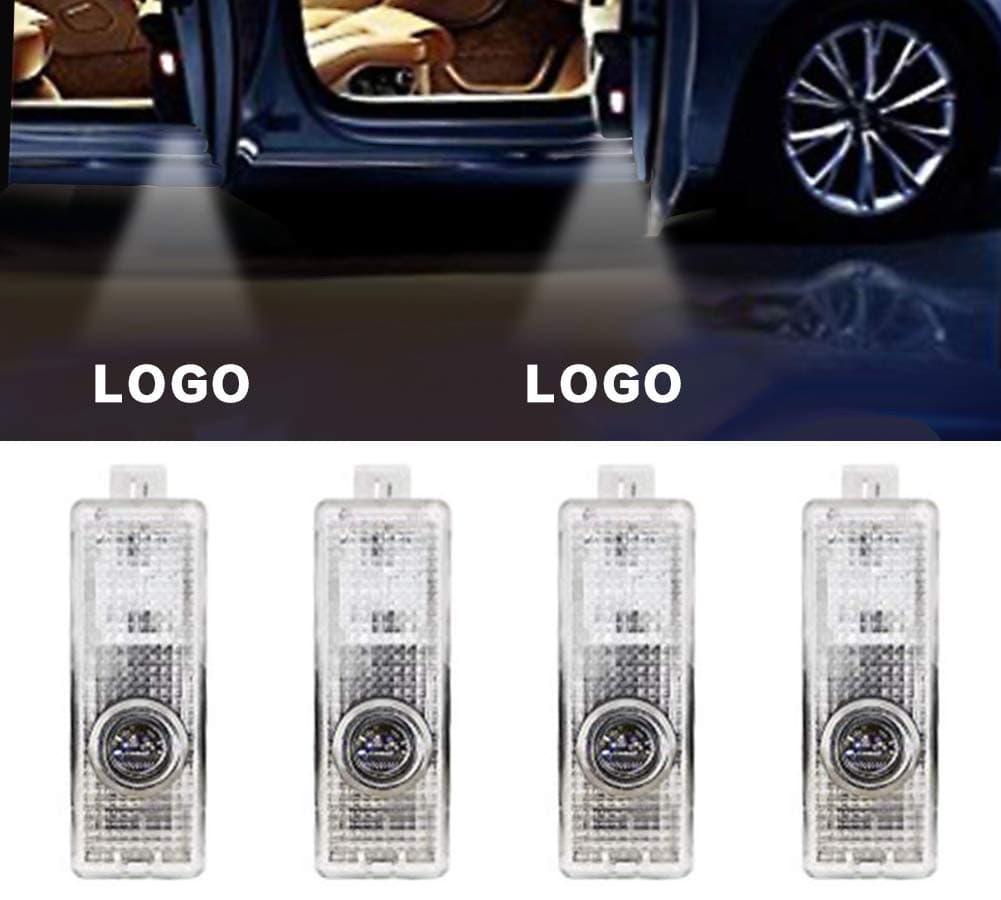 Car Door LED Logo Projector Ghost Shadow Welcome Lights Easy Installation for BMW (4 Pack)