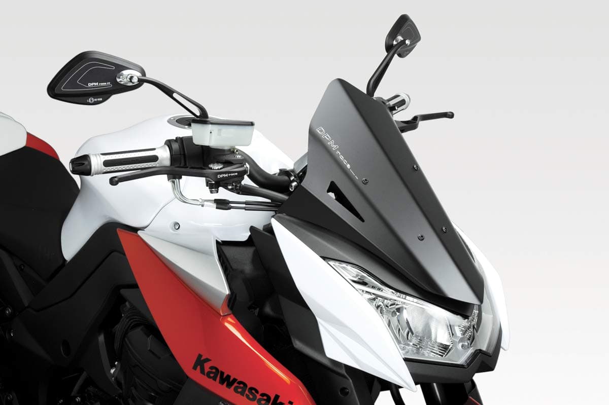 Z1000 2010/12 - Kit Windscreen 'Warrior' (R-0617) - Aluminum Windshield Fairing - Hardware Fasteners Included - De Pretto Moto Accessories (DPM Race) - 100% Made in Italy