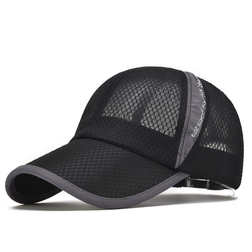 Susclude Men's Outdoor Quick Dry Mesh Baseball Cap Adjustable Lightweight Sun Hat for Running Hiking