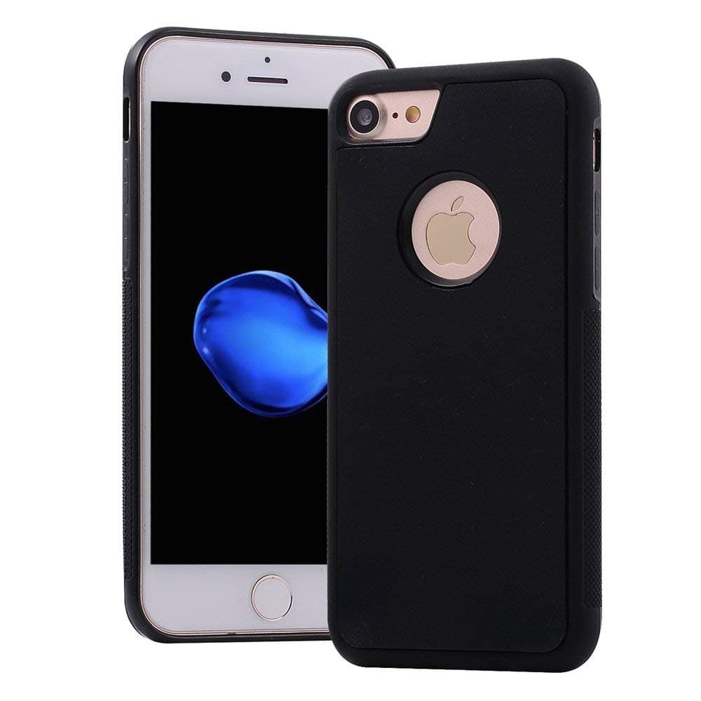 Hands Free Anti-gravity Selfie Sticky iPhone 8 Case, Magical Nano Sticky Hard Case Cover for iPhone 8 Great When Makeup/Brushing teeth/Using Bathroom + Free Screen Protector