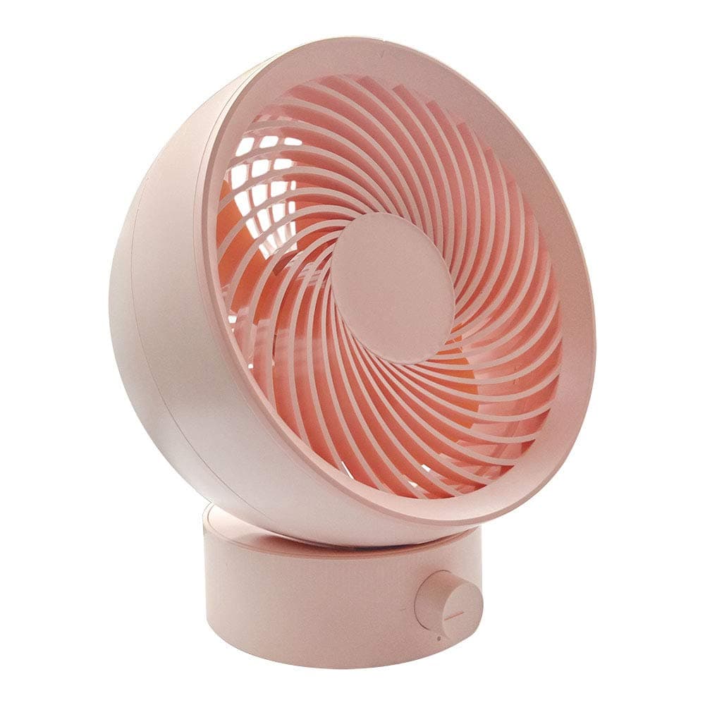 Mini Desk Fan, Small and Powerful, USB Table Fan with Stepless Variable Speed, High Velocity, Head Adjustable, for Personal Cooling and Air Circulator in Home&Office, Pink