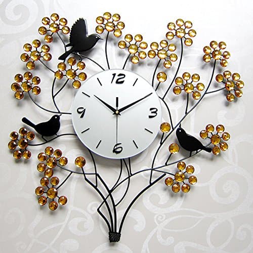zhENfu The living room wall, modern decoration decorative clock clock, mute,,Golden