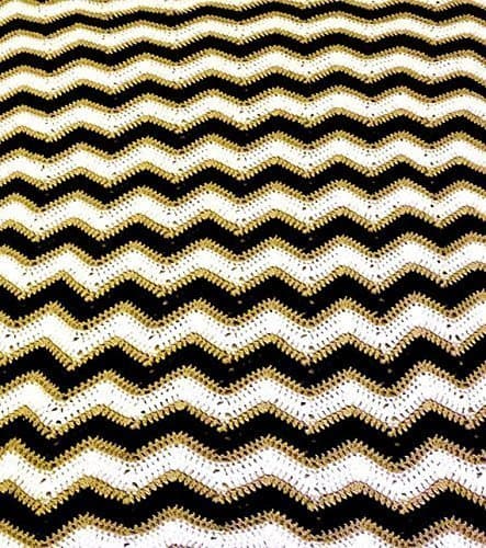 Crochet Blanket/Throw/Afghan/Bed Spread, Ripple/Chevron/Striped Blanket in Any 3 Colours,