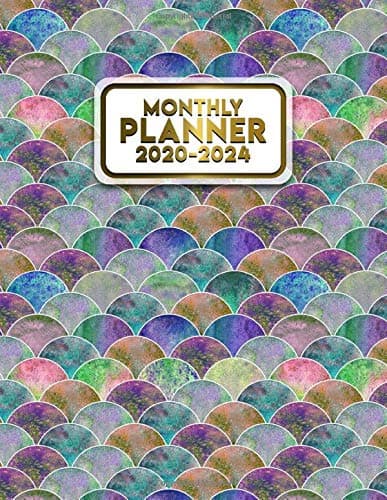 2020-2024 Monthly Planner: 5 Year Organizer with 60 Months Spread View. Pretty Five Year Calendar, Agenda & Journal with To Do’s, Inspirational ... Boards & More - Cute Rainbow Mermaid Print Paperback – July 10, 2019