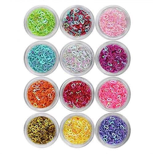 Cilected Various Shapes Styles Glitter Confetti 2.46oz/70g Sequins For DIY Crafts Nail Art And Festival Decoration 16 Different Random Colors